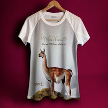 Cargar imagen en el visor de la galería, Polera Pacul Mujer Guanaco - Native Chilean Animals
