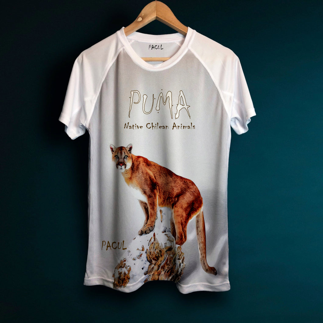 Polera Pacul Hombre Puma - Native Chilean Animals