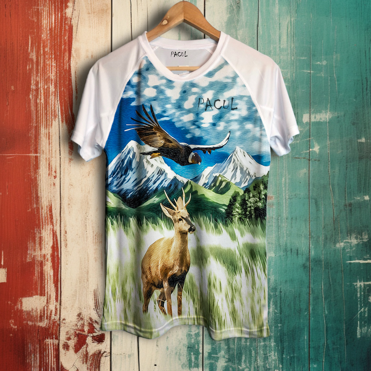 Polera Pacul Hombre Condor y Huemul