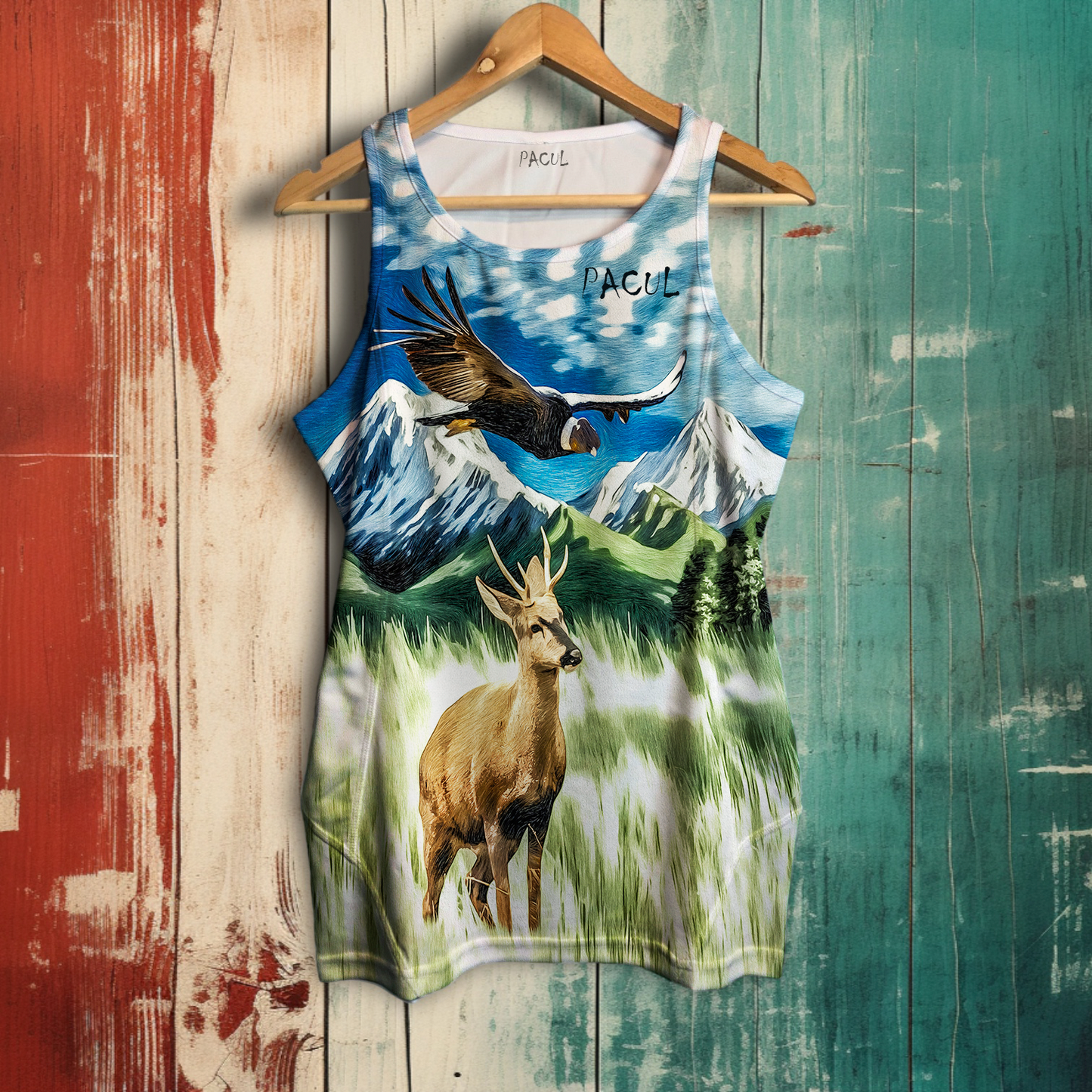 Polera Pacul Hombre Condor y Huemul