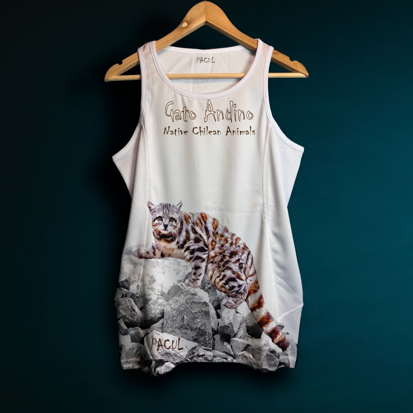 Polera Pacul Hombre Gato Andino - Native Chilean Animals