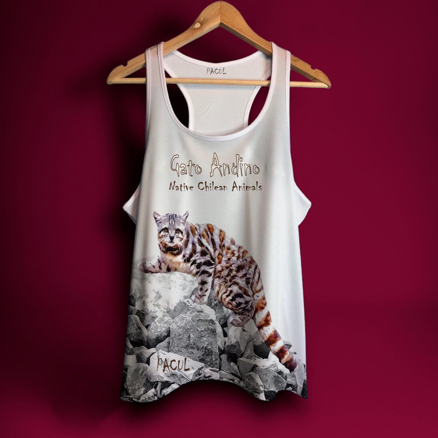 Polera Pacul Mujer Gato Andino - Native Chilean Animals