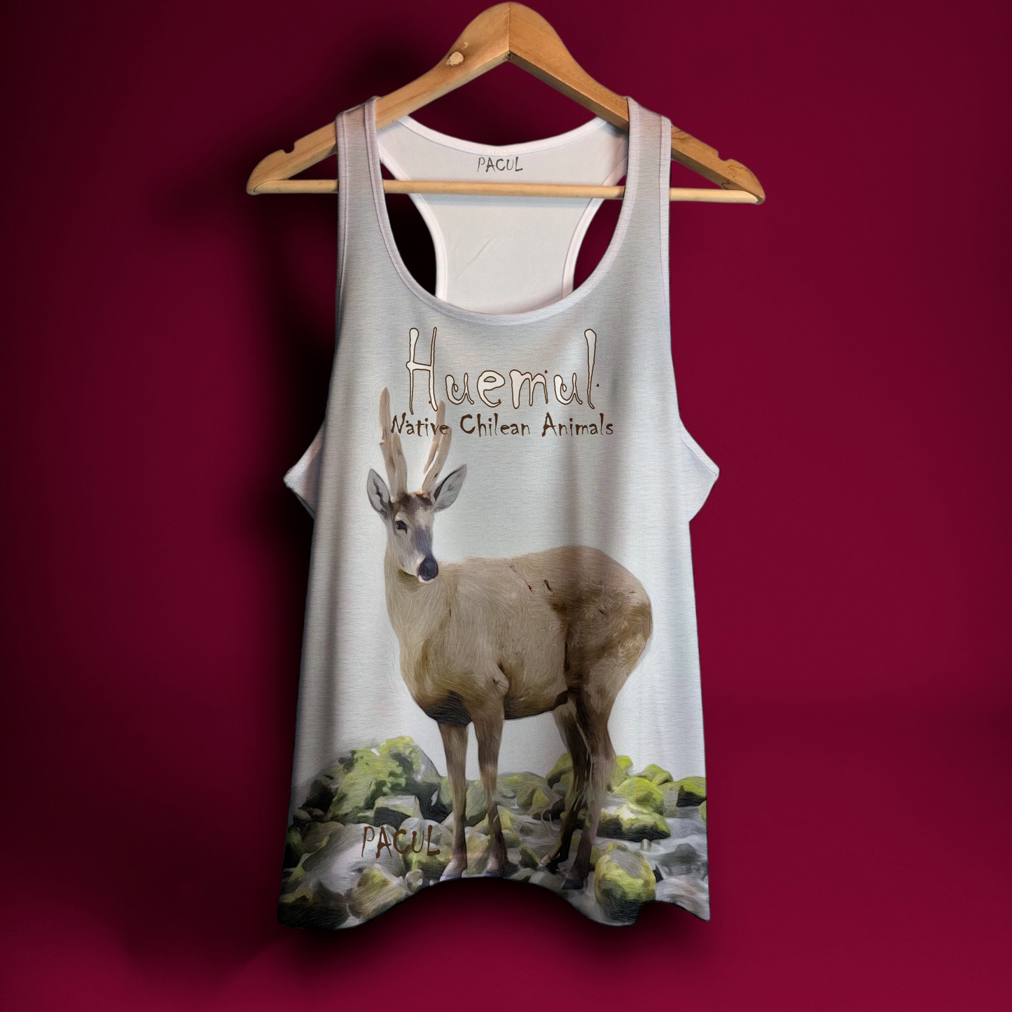 Polera Pacul Mujer Huemul - Native Chilean Animals