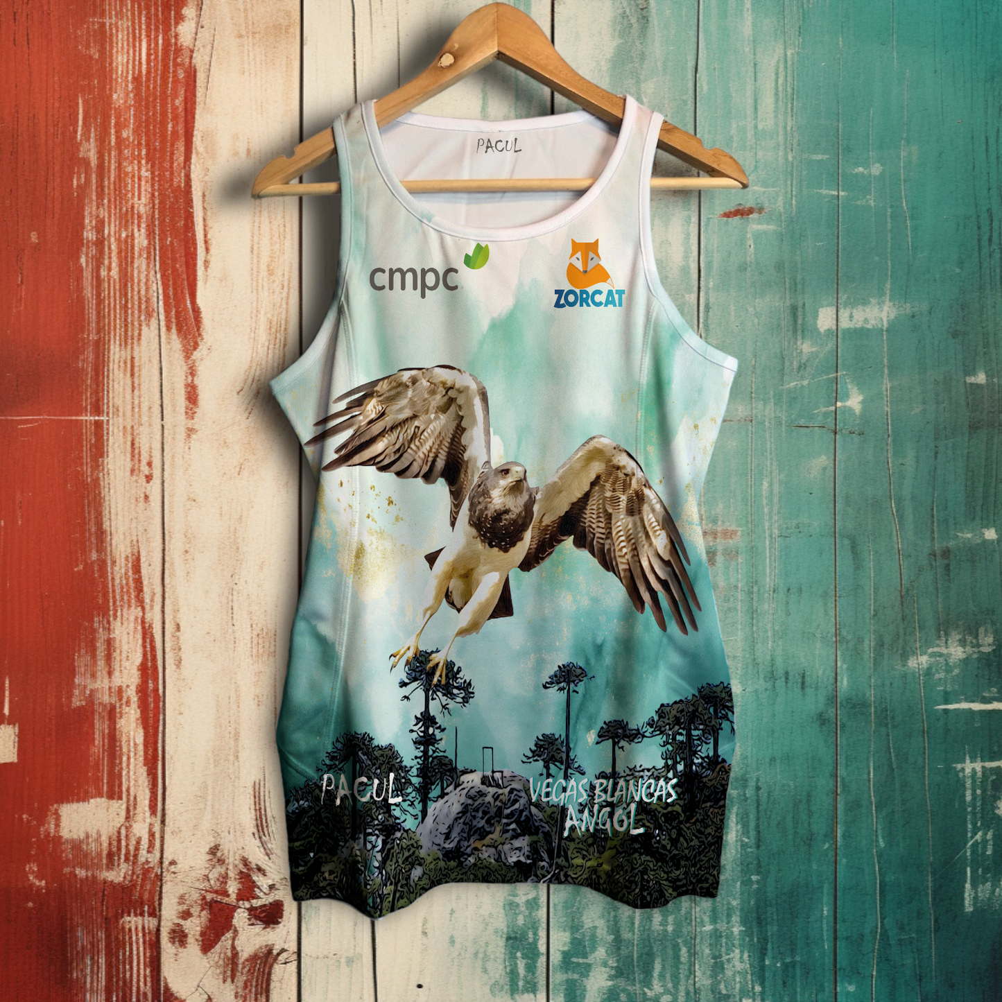 Polera Pacul Hombre Nahuelbuta Vegas Blancas 2024