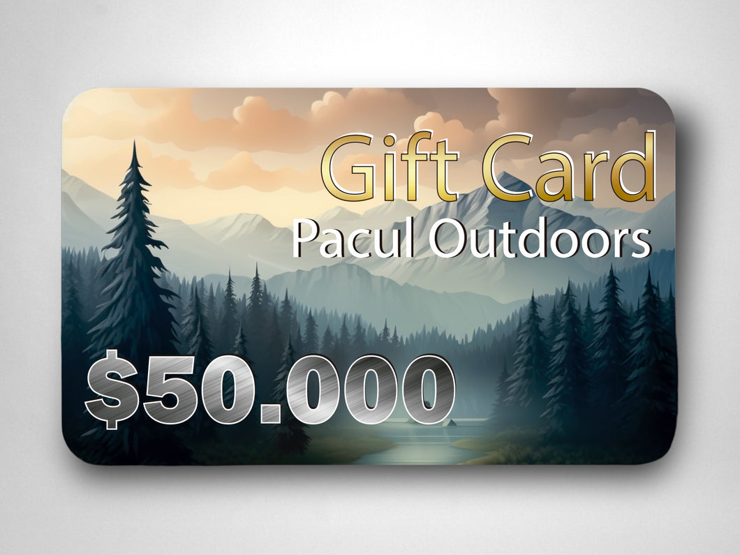 Gift Card Pacul Outdoors $50.000